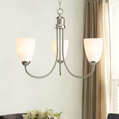 Gather 18.50-Inch Chandelier in Brushed Nickel by Progress Lighting