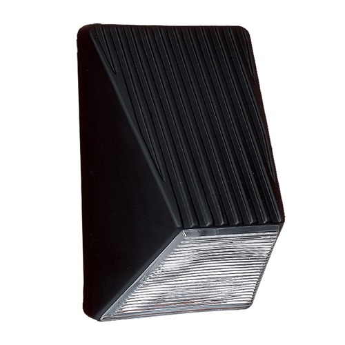 Besa Lighting Ribbed Glass Outdoor Wall Light Black Costaluz by Besa Lighting 309257