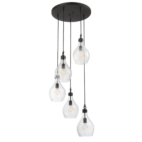 Pulaski Oiled Bronze Multi-Light Pendant by Savoy House
