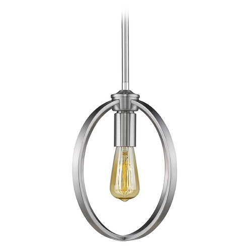 Colson 9.88-Inch Pendant in Pewter Finish by Golden Lighting