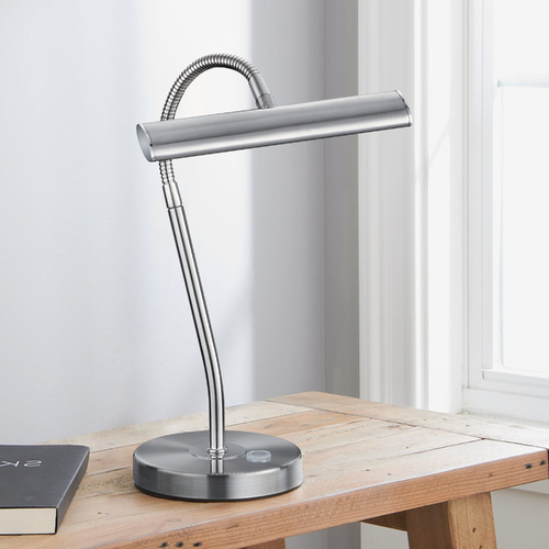 Curtis Satin Nickel LED Desk Lamp by Arnsberg