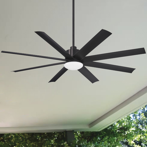 Minka Aire Slipstream 65-Inch Wet Location LED Fan in Coal by Minka Aire F888L-CL