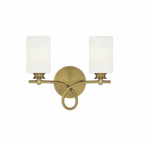 Woodbury 2-Light Bath Light in Warm Brass by Savoy House