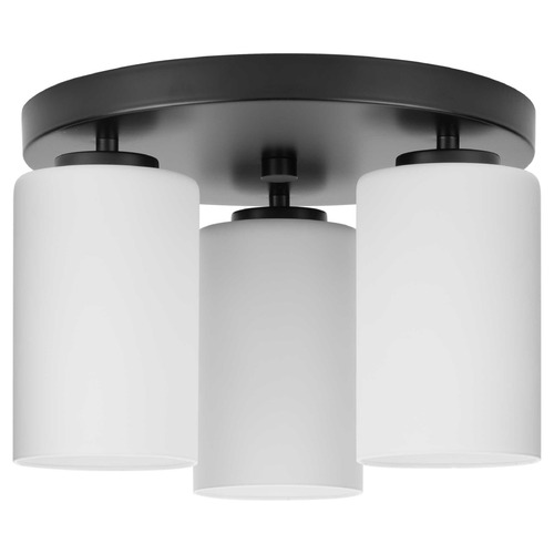 Progress Lighting Atwell 2-Light Matte Black Semi-Flush Mount