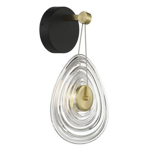 George Kovacs Topknot Coal & Brushed Gold LED Sconce