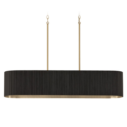 Donovan Linear Light in Black Stain & Matte Brass by Capital Lighting