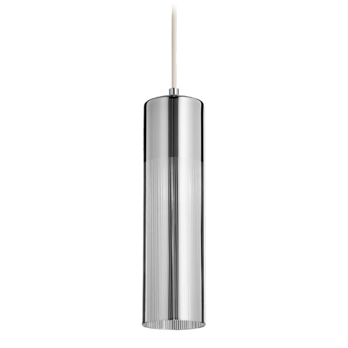 Quorum Lighting Chrome Mini Pendant with Cylindrical Shade by Quorum Lighting 837-1414