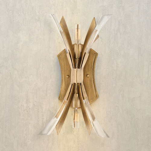 Vida 2-Light Wall Sconce in Burnished Gold by Fredrick Ramond