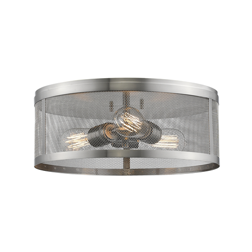 Meshsmith Brushed Nickel Flush Mount by Z-Lite