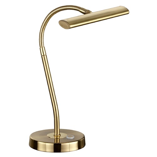 Arnsberg Curtis Satin Brass LED Desk Lamp by Arnsberg 579790108