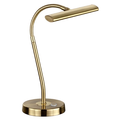 Curtis Satin Brass LED Desk Lamp by Arnsberg