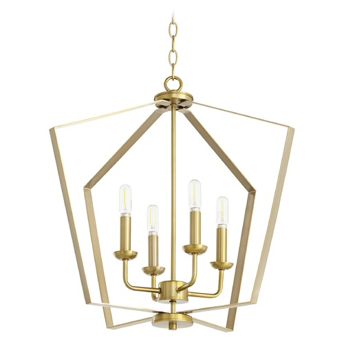 Quorum Lighting Aged Brass Pendant by Quorum Lighting 894-4-80