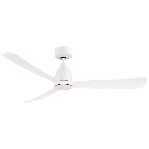 Fanimation Fans Kute 52 Matte White Ceiling Fan Without Light