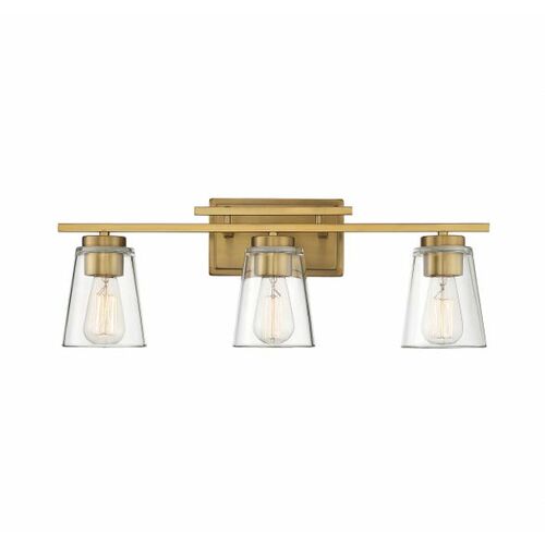 Savoy House Calhoun 3-Light Bath Bar in Warm Brass by Savoy House 8-1020-3-322