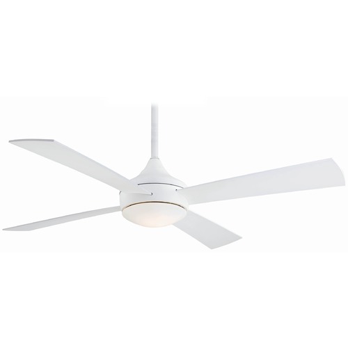 Aluma Wet 52-Inch LED Outdoor Fan in Flat White by Minka Aire