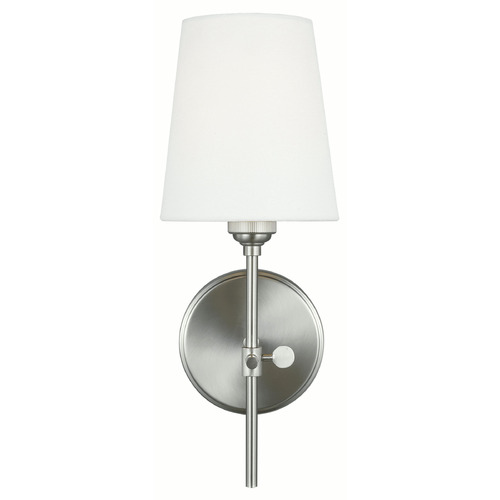 Visual Comfort Studio Collection Thomas O'brien Baker Brushed Nickel Sconce