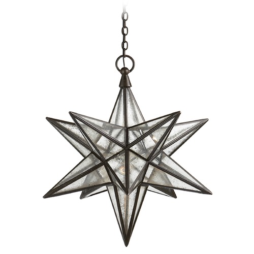 E.F. Chapman Moravian Star Lantern in Aged Iron by Visual Comfort Signature