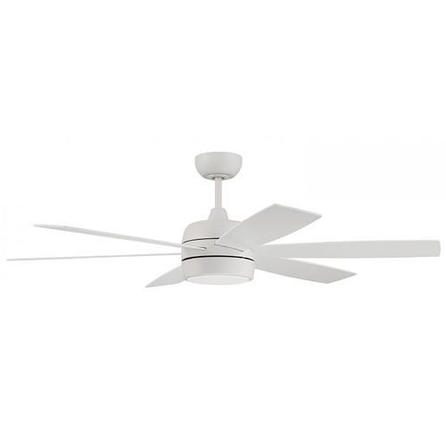 Craftmade Lighting Trevor 52-Inch WiFi LED Fan in White by Craftmade Lighting TRV52W6