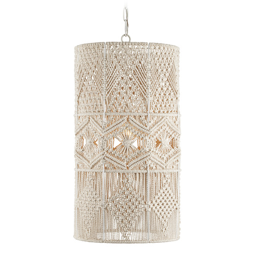 Currey and Company Lighting Mod 28.25-Inch Pendant in Whitewash by Currey & Company 9000-0916