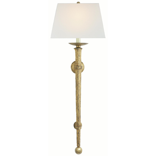 Visual Comfort Signature Collection Visual Comfort Signature Collection Chapman & Myers Iron Torch Gilded Iron Sconce CHD1407GI-L