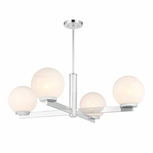 4-Light Chandelier in Chrome by Meridian