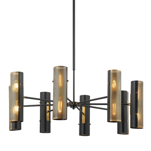 Troy Lighting Troy Lighting Mikka 16-Light Modern Brass Chandelier F5642-PBR/SBK