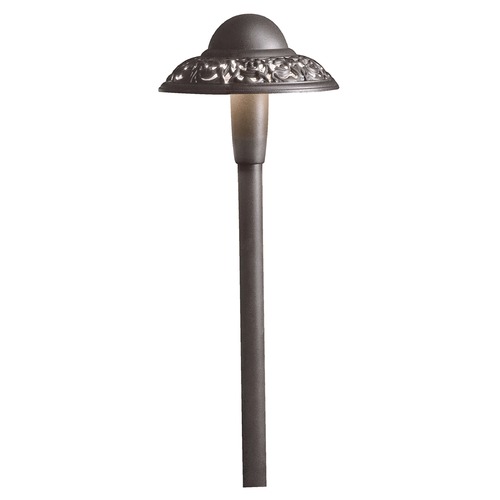 Pierced Dome 12V LED Path Light in Bronze 2700K by Kichler Lighting