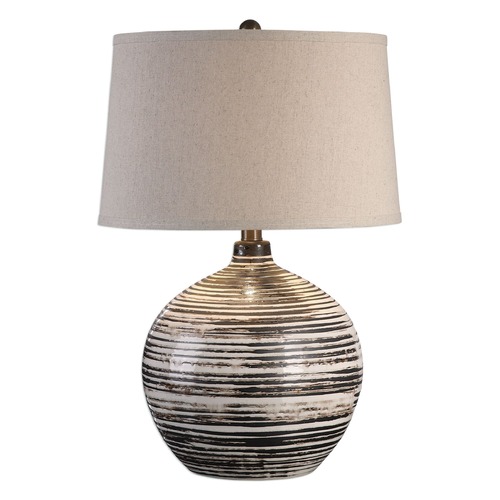 Uttermost Lighting Bloxom Mocha Ivory Lamp by Uttermost Lighting 27315-1