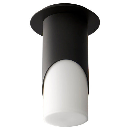 Ellipse Large LED Glass Ceiling Mount in Black by Oxygen Lighting