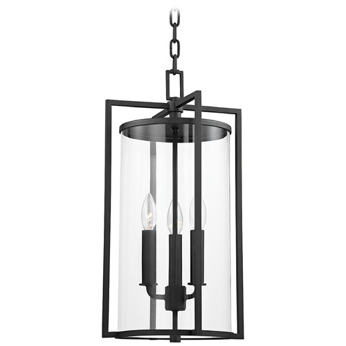 Troy Lighting Percy Textured Black Outdoor Hanging Light