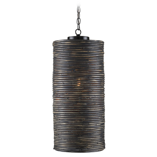 Currey and Company Lighting Nagano 25-Inch Pendant in Satin Black by Currey & Company 9000-0917