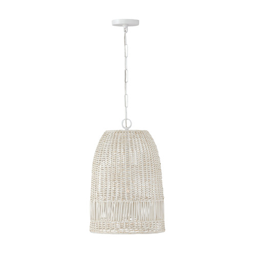Naomi Medium Rattan Pendant in Chalk White by Capital Lighting