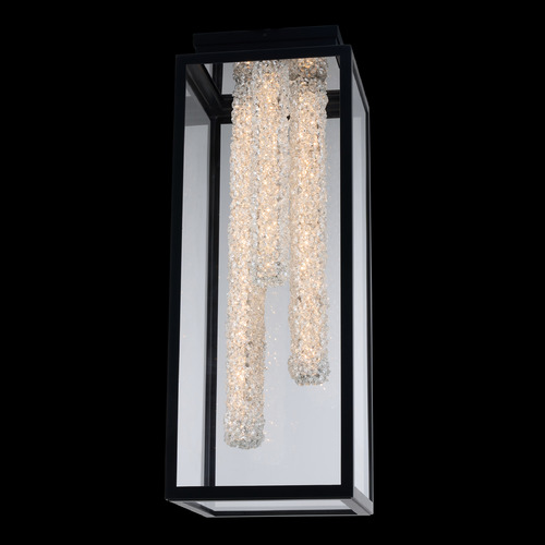 Allegri Crystal Esterno Cristallo Matte Black LED Flush Mount