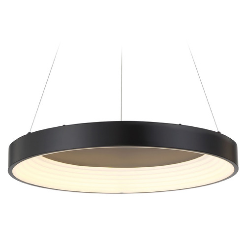 George Kovacs Conc Coal LED Pendant Light with Drum Shade