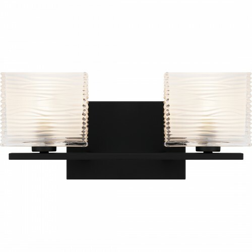Westcap 2-Light Bath Light in Matte Black by Quoizel Lighting