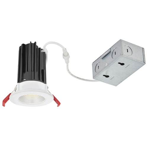 2'' LED Canless 15W White/Spun Nickel Recessed Downlight 2700K 38Deg IC Rated By Recesso