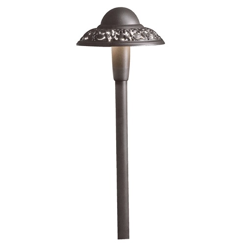 Pierced Dome 12V LED Path Light in Bronze 3000K by Kichler Lighting