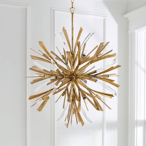 Vida 36-Inch Orb Pendant in Burnished Gold by Fredrick Ramond