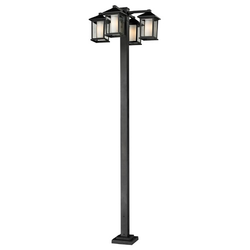 Z-Lite Mesa Black Post Light by Z-Lite 523-4-536P-BK