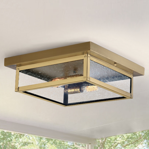 Westover Antique Brass Flush Mount by Quoizel Lighting