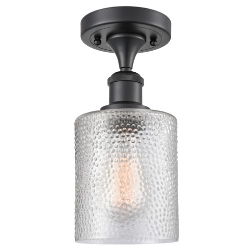 Cobbleskill Matte Black Semi-Flush Mount by Innovations Lighting