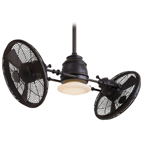 Vintage Gyro 42-Inch LED Fan in Kocoa by Minka Aire