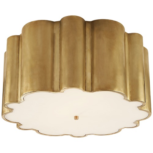 Visual Comfort Signature Collection Alexa Hampton Markos Flush Mount in Natural Brass by Visual Comfort Signature AH4021NBFG