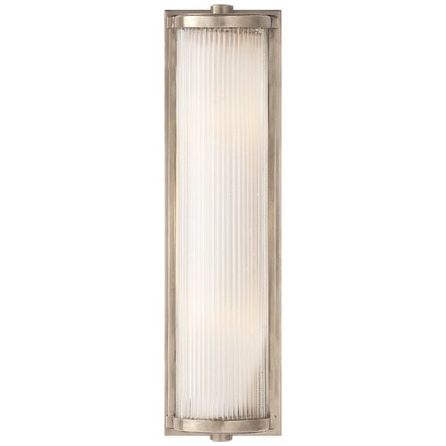 Thomas OBrien Dresser Glass Rod Light in Nickel by Visual Comfort Signature