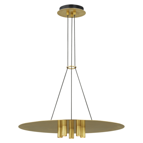 Visual Comfort Modern Collection Visual Comfort Modern Collection Ponte Natural Brass LED Pendant Light 700TDPNT22NB-LED930