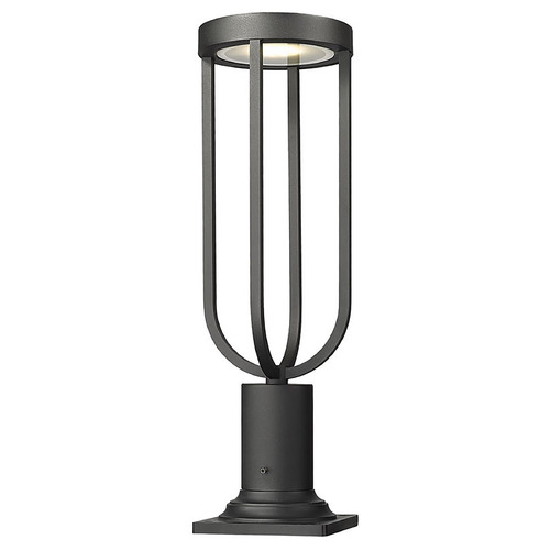 Z-Lite Leland Sand Black LED Post Light
