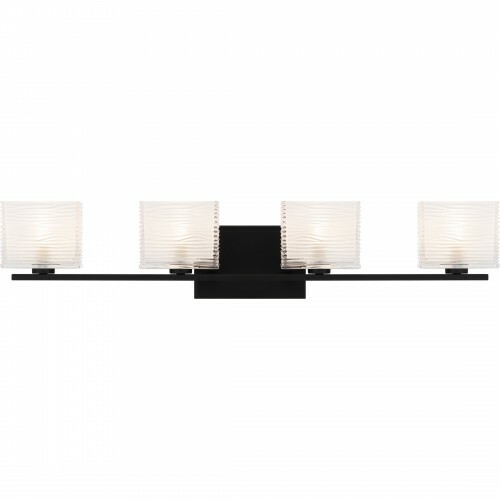 Westcap 4-Light Bath Light in Matte Black by Quoizel Lighting