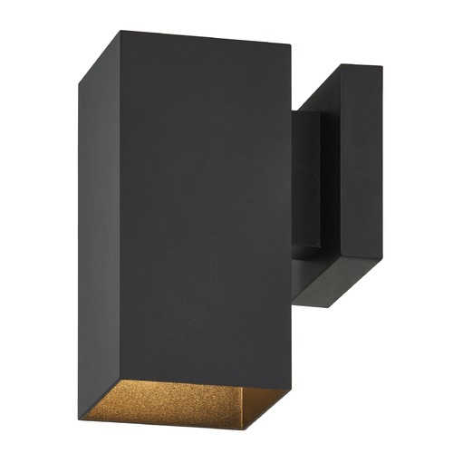 Design Classics Powder Coated Black Rectangle Outdoor Wall Light