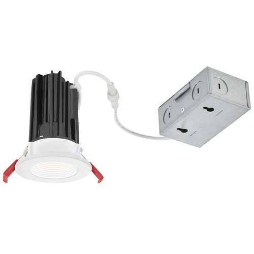 2'' LED Canless 15W White/White Recessed Downlight 2700K 38Deg IC Rated By Recesso