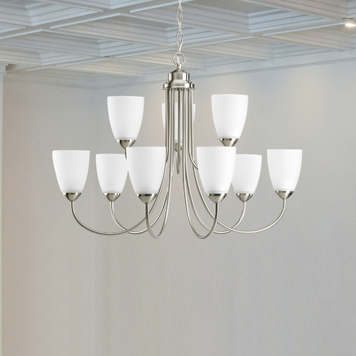Gather 27.75-Inch Chandelier in Brushed Nickel by Progress Lighting